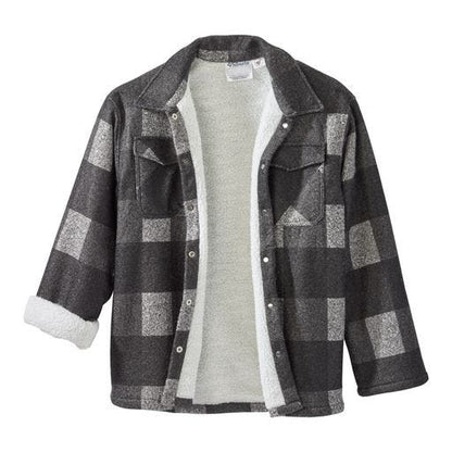 Men's Magnetic Closure Sherpa Lined Shirt Jacket