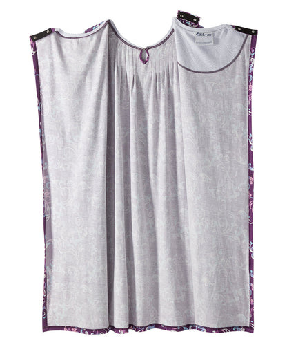 Open Back Knit Nightgown with Lace Trim