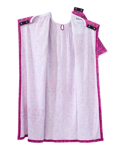 Open Back Knit Nightgown with Lace Trim