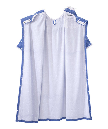 Open Back Knit Nightgown with Lace Trim