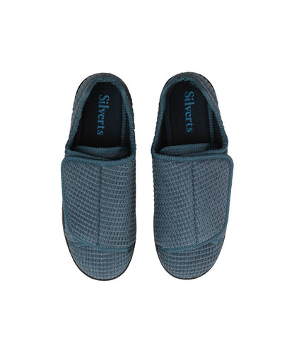 Men’s Slippers with Easy Closures – Adjustable Fit (Regular to Extra Wide)