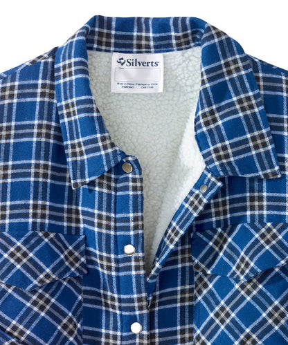 Men's Magnetic Closure Sherpa Lined Shirt Jacket