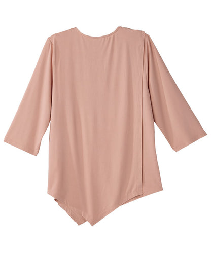 Women's Open Back Asymmetrical Hem Top