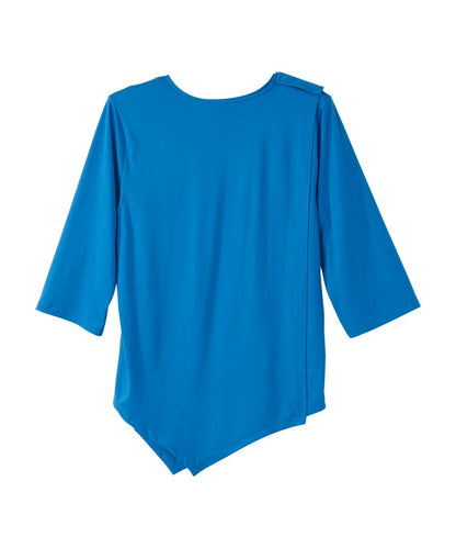 Women's Open Back Asymmetrical Hem Top