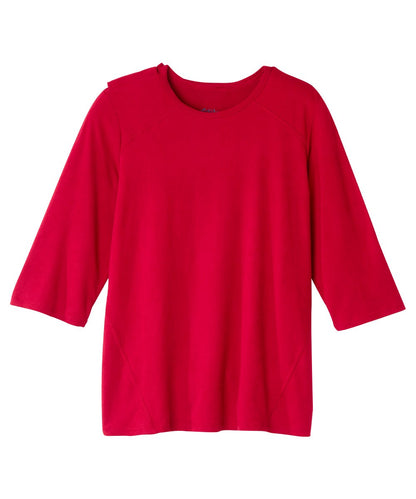 Women's Open Back Active Crew Neck Top