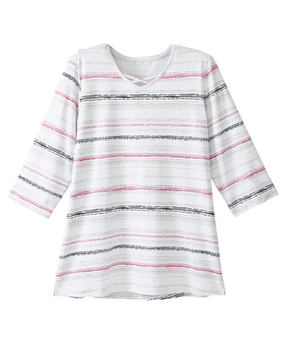Women's Open Back Criss Cross Neckline Top