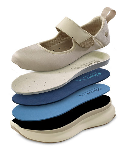 Women’s Easy-On Mary Jane Shoes – Adjustable Fit (Regular to Extra Wide)