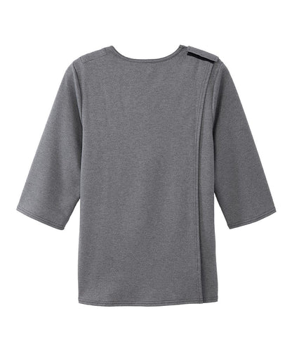 Women's Open Back 3/4 Length Sleeve Top with Embroidery