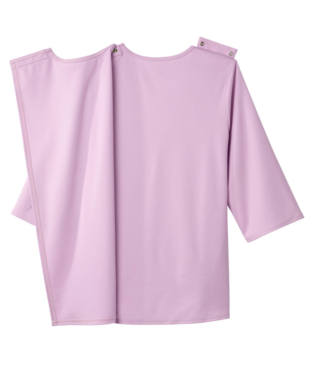 Women's Open Back 3/4 Length Sleeve Top with Embroidery