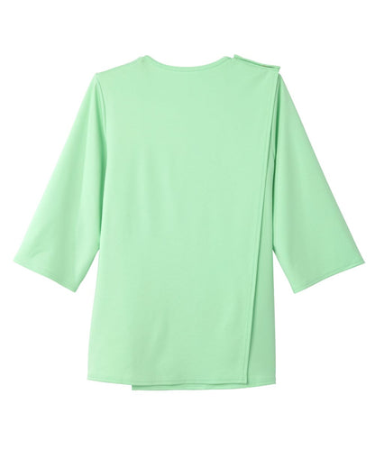 Women's Open Back 3/4 Length Sleeve Top with Embroidery