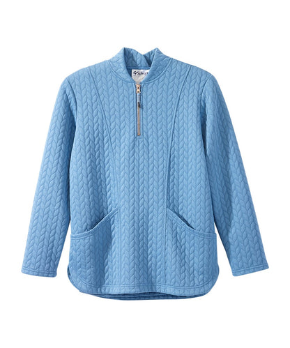 Women's Easy Dressing Open Back Half Zip Track Suit Top