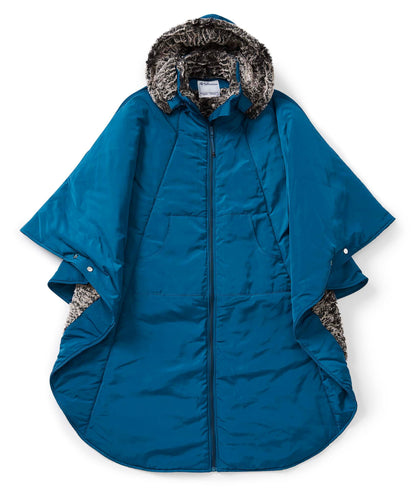Unisex Luxurious Fur-Lined Winter Wheelchair Cape