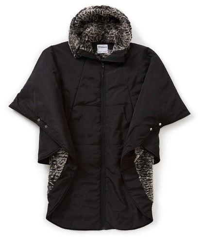 Unisex Luxurious Fur-Lined Winter Wheelchair Cape