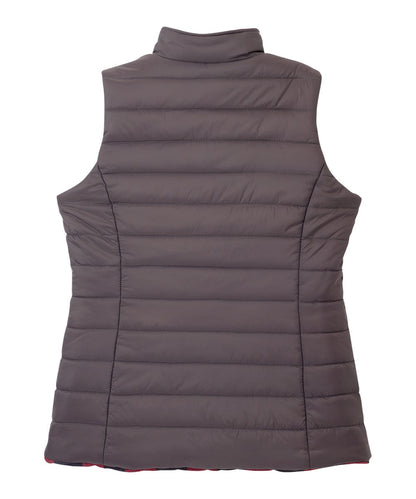 Women's Reversible Magnetic Snap Front Puffer Vest