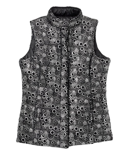 Women's Reversible Magnetic Snap Front Puffer Vest