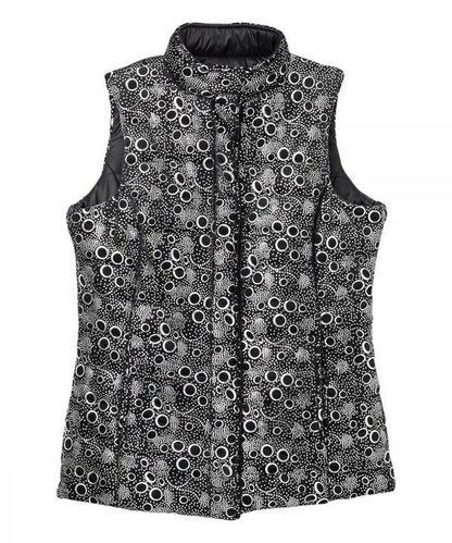 Women's Reversible Magnetic Snap Front Puffer Vest