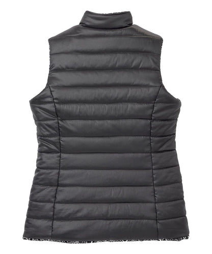 Women's Reversible Magnetic Snap Front Puffer Vest