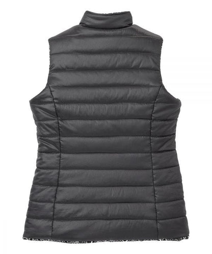 Women's Reversible Magnetic Snap Front Puffer Vest