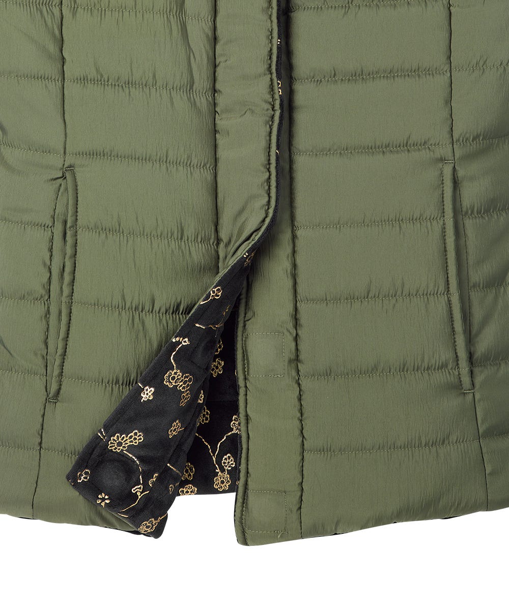Women's Reversible Magnetic Snap Front Puffer Vest