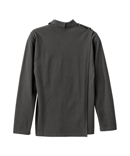 Men's Adaptive Open Back Polo Shirt with Long Sleeves