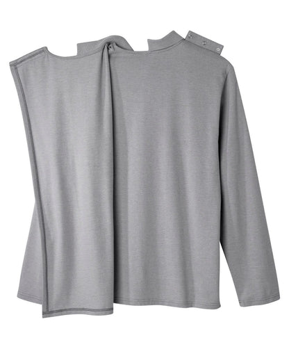 Men's Adaptive Open Back Polo Shirt with Long Sleeves
