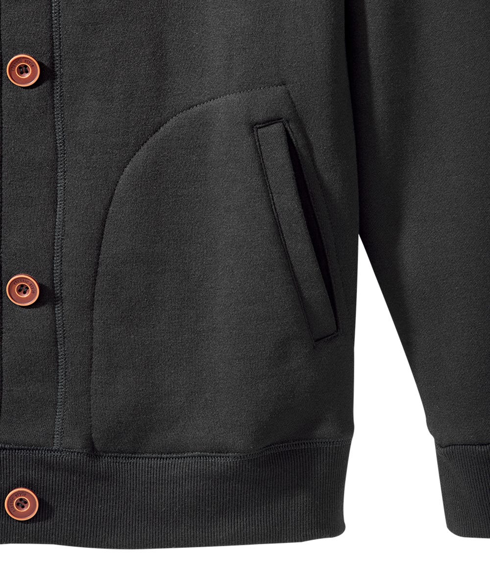Men's Magnetic Button Front Bomber Jacket