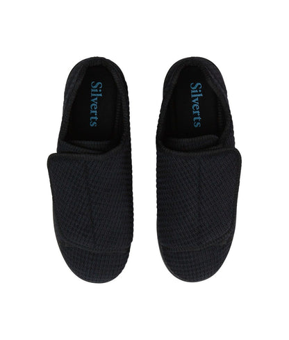 Men’s Slippers with Easy Closures – Adjustable Fit (Regular to Extra Wide)